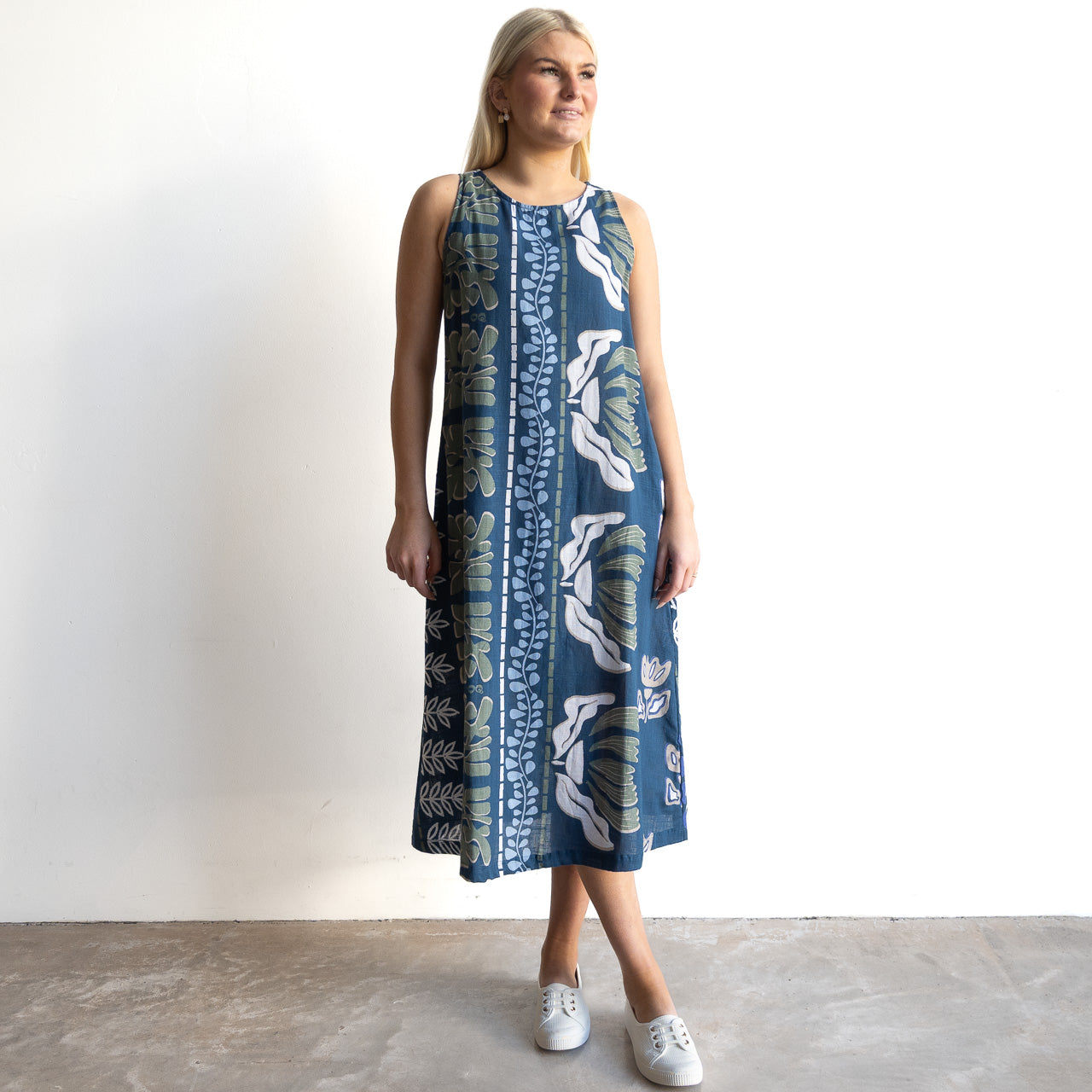 Midi Shift Dress - Liberte Blue - 40292