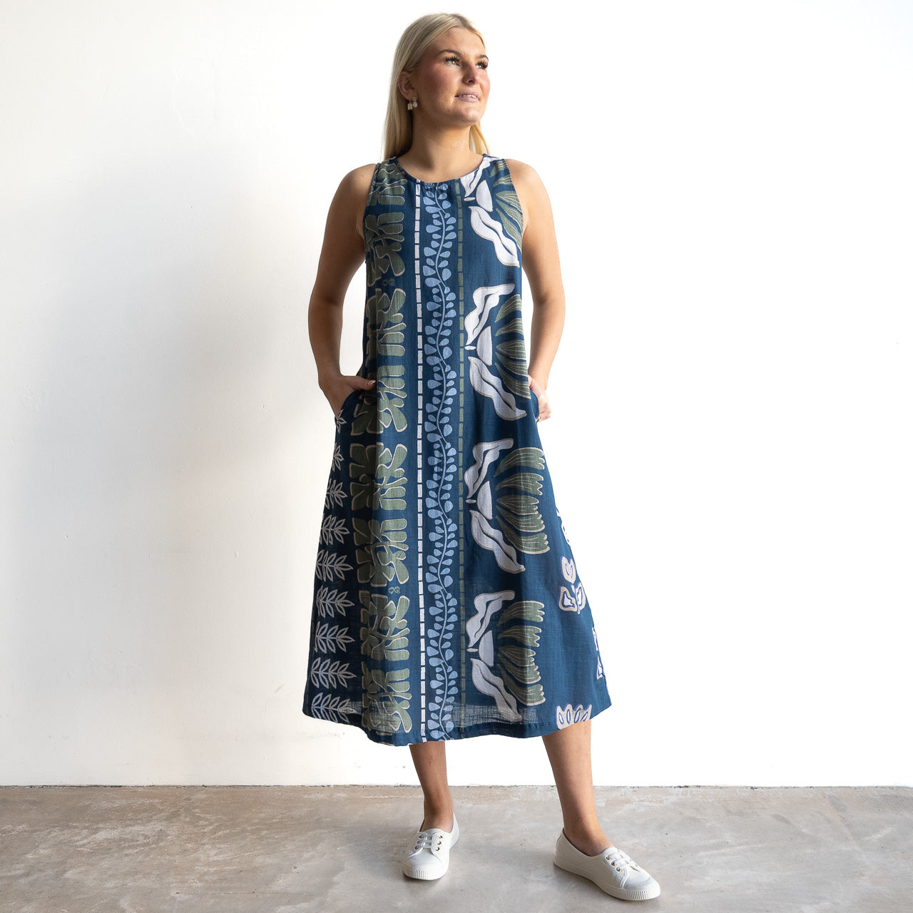 Midi Shift Dress - Liberte Blue - 40292