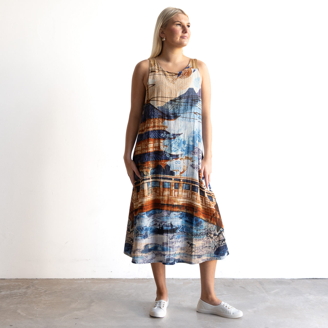 Midi Shift Dress - Nanjing - 61064