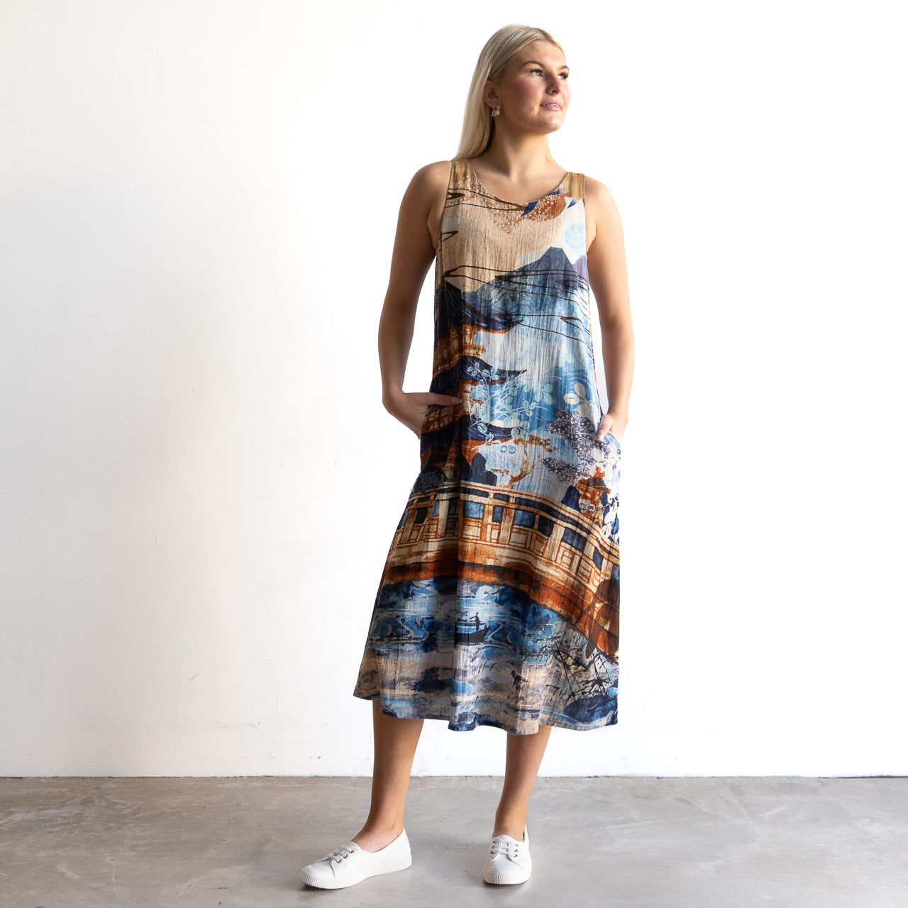 Midi Shift Dress - Nanjing - 61064