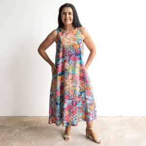 Midi Shift Dress by Orientique Australia - Ikebana - 20142