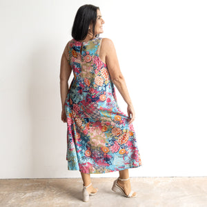 Midi Shift Dress by Orientique Australia - Ikebana - 20142