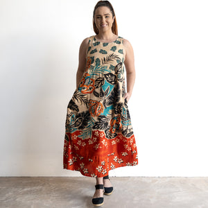 Midi Shift Dress by Orientique Australia - Saventa - 71585