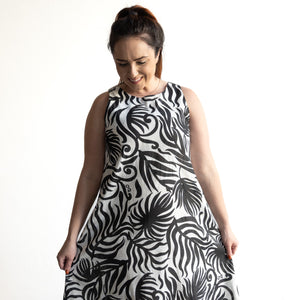 Midi Shift Dress by Orientique Australia - Suriname Black - 40175