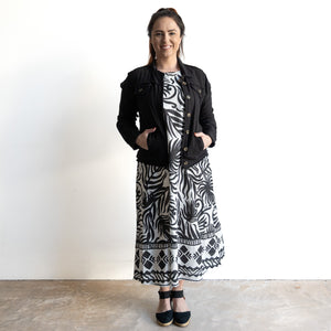 Midi Shift Dress by Orientique Australia - Suriname Black - 40175