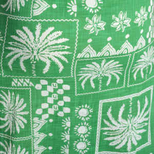 Picnic Perfect Smock Dress - Mono Patch Green