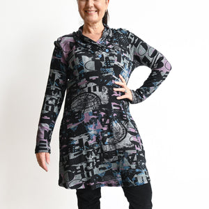 A-line Winter Tunic Top by Orientique Australia - Mozart - Abstract - 22920