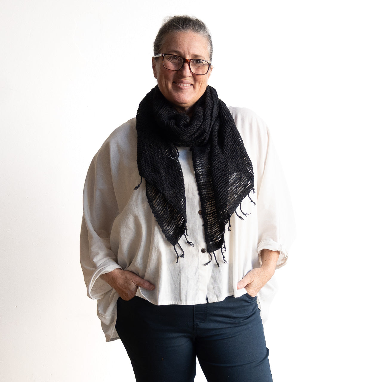 Natural Cotton Weave Scarf