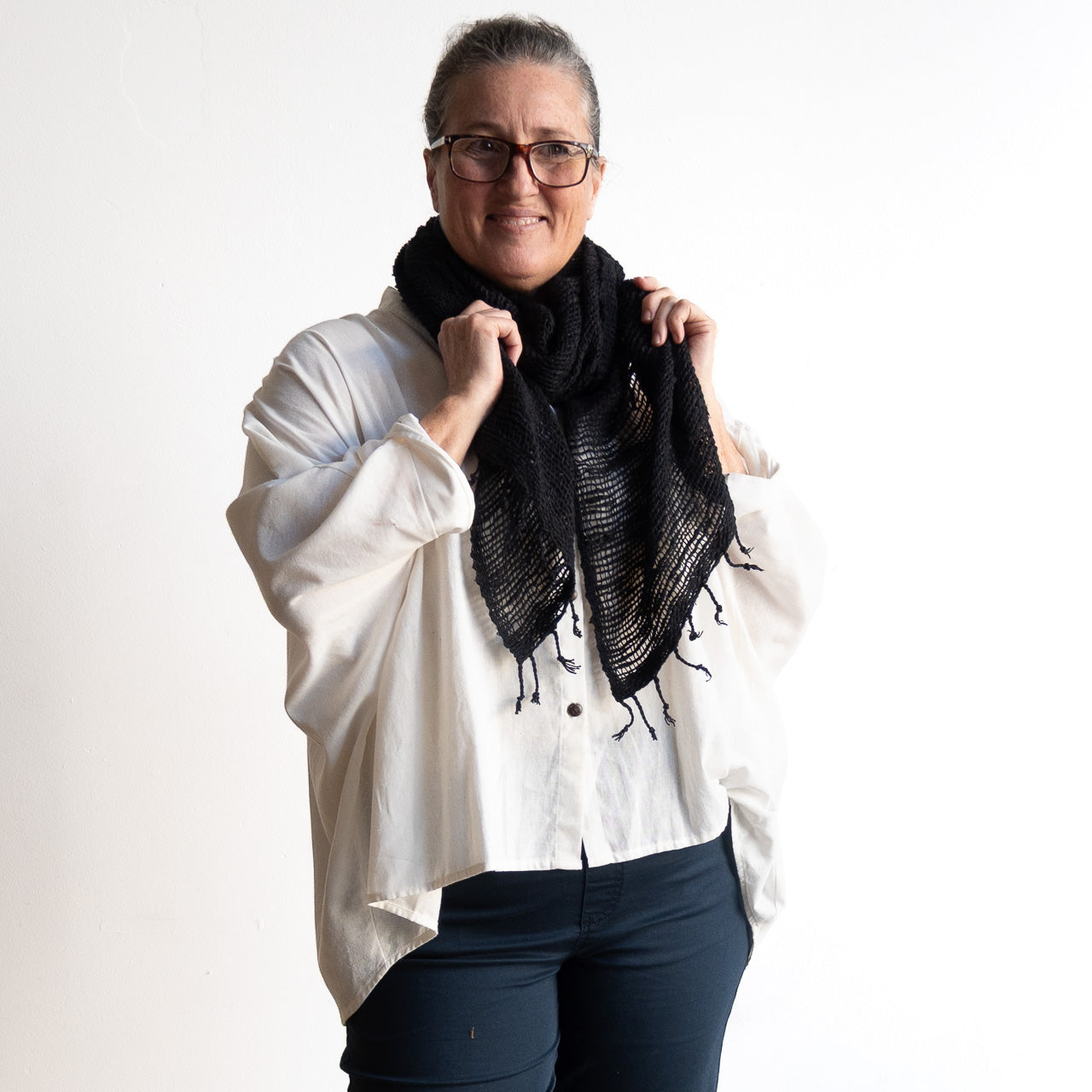 Natural Cotton Weave Scarf