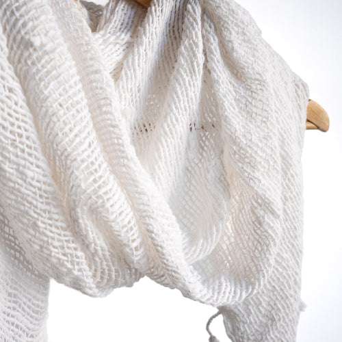 Natural Cotton Weave Scarf