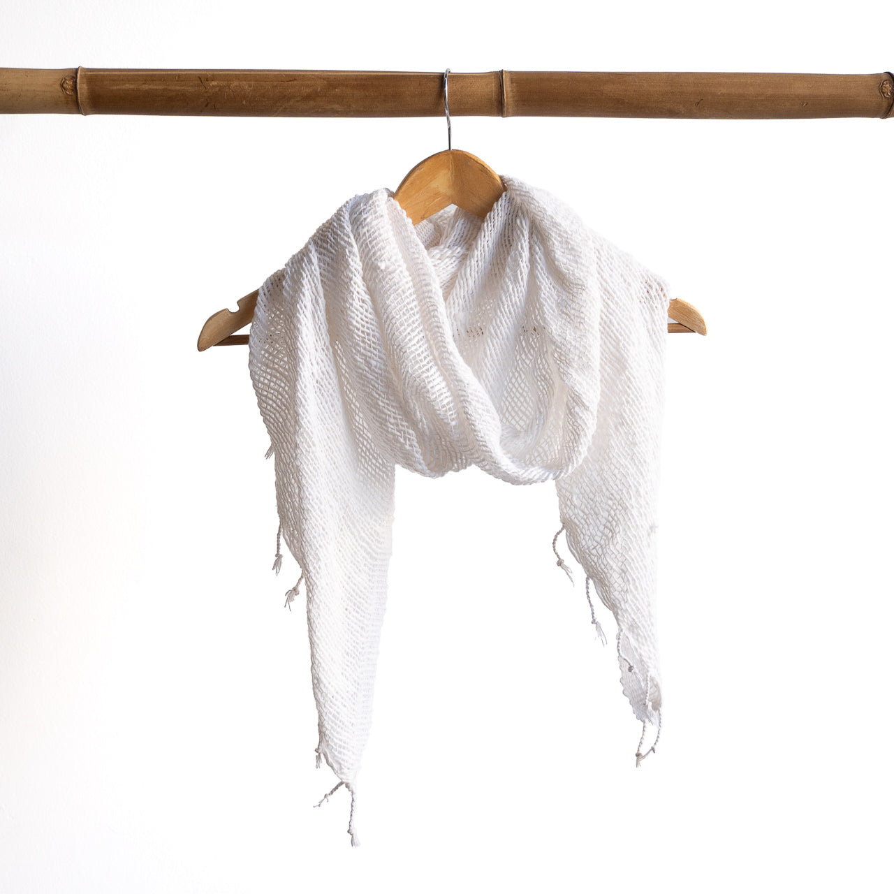 Natural Cotton Weave Scarf