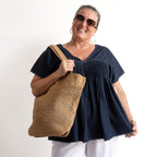 Natural Woven Tote