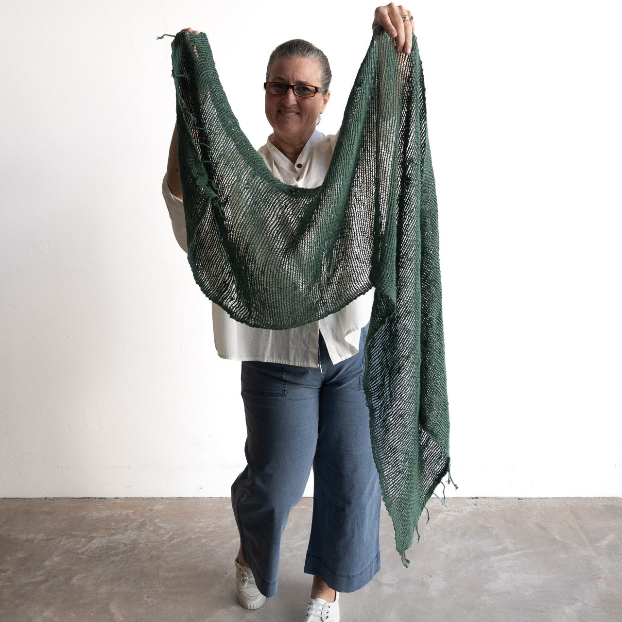 Natural Cotton Weave Scarf