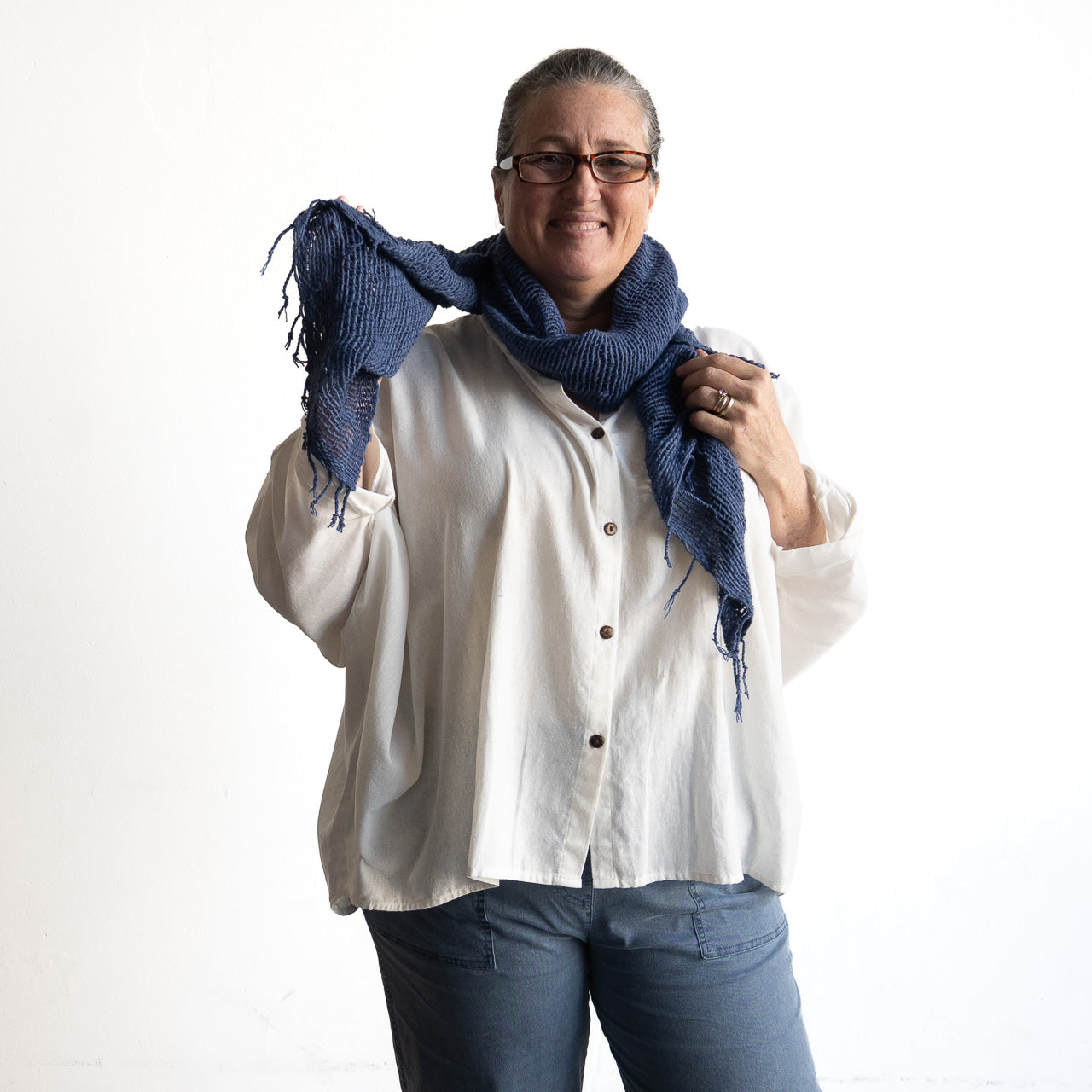 Natural Cotton Weave Scarf