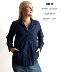 Poplin Pocket Shirt Blouse - 42244