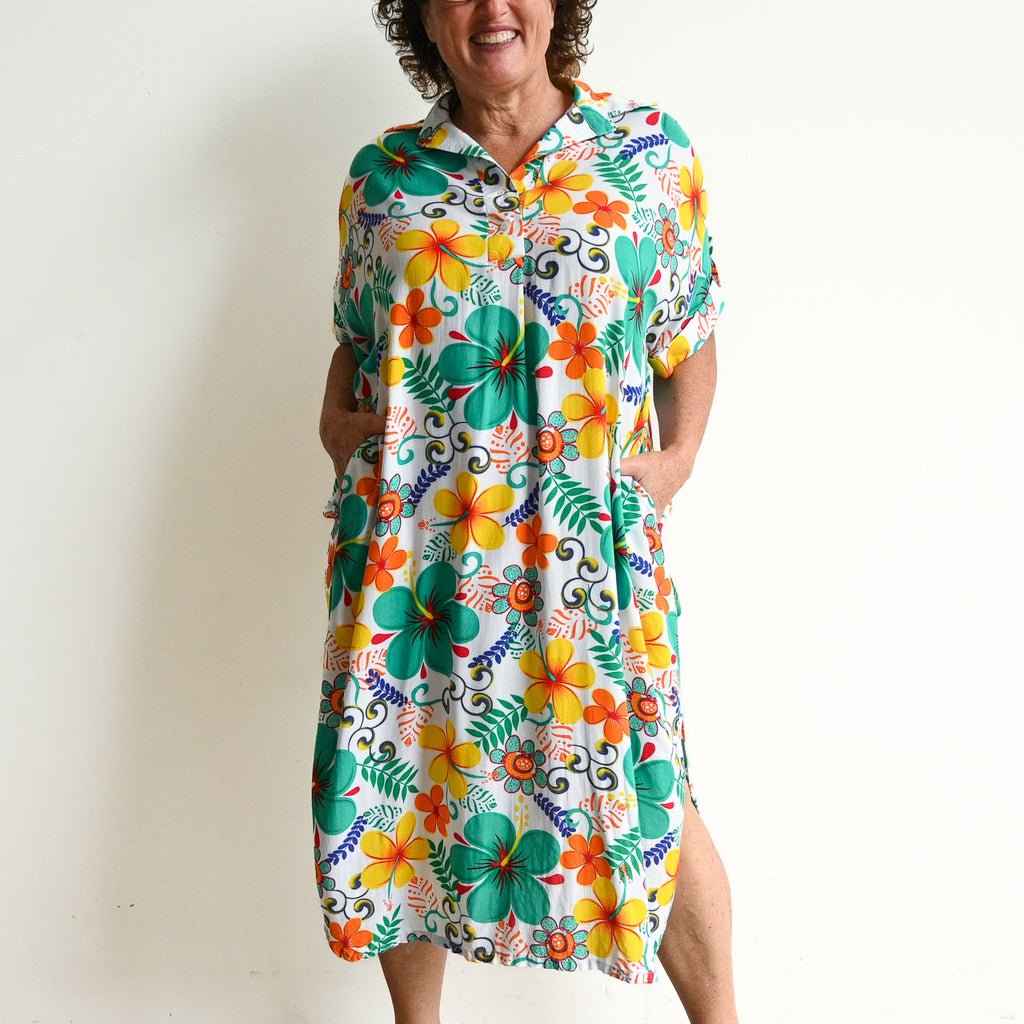 Zen Kaftan Midi Dress - Hawaii