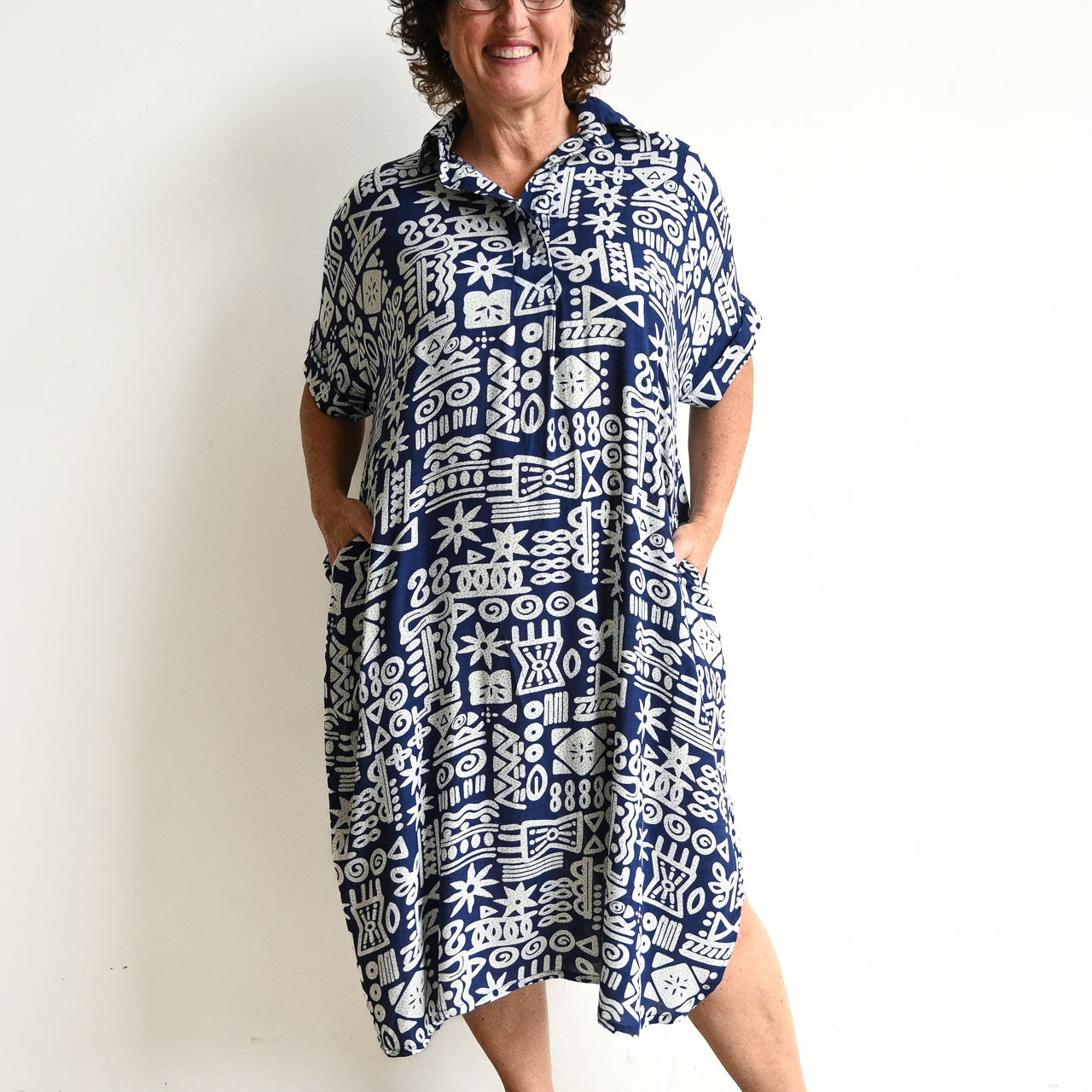 Noosa Kaftan Midi Dress - Tribal – KOBOMO