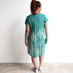 One Summer Easy Fit Cotton Dress - Azure Drift Jade
