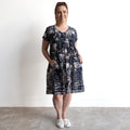 One Summer Easy Fit Cotton Dress - Beach Navy