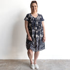 One Summer Easy Fit Cotton Dress - Beach Navy