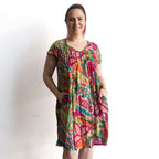 One Summer Easy Fit Cotton Dress - Boho Retro