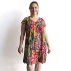 One Summer Easy Fit Cotton Dress - Boho Retro