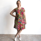 One Summer Easy Fit Cotton Dress - Boho Retro