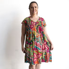 One Summer Easy Fit Cotton Dress - Boho Retro