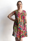 One Summer Easy Fit Cotton Dress - Boho Retro