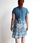One Summer Easy Fit Cotton Dress - Tribal Border Denim