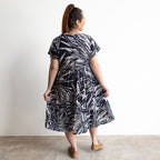 One Summer Tiered Smock Dress - Mono Jungle Navy