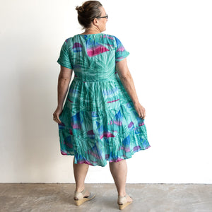 One Summer Tiered Smock Dress - Rainbow Beach Aqua