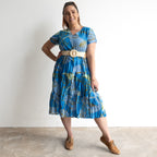 One Summer Tiered Smock Dress - Tigerlily Blue