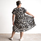One Summer Tiered Smock Dress - Bold Art Black