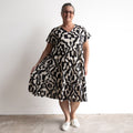 One Summer Tiered Smock Dress - Bold Art Black