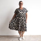 One Summer Tiered Smock Dress - Bold Art Black