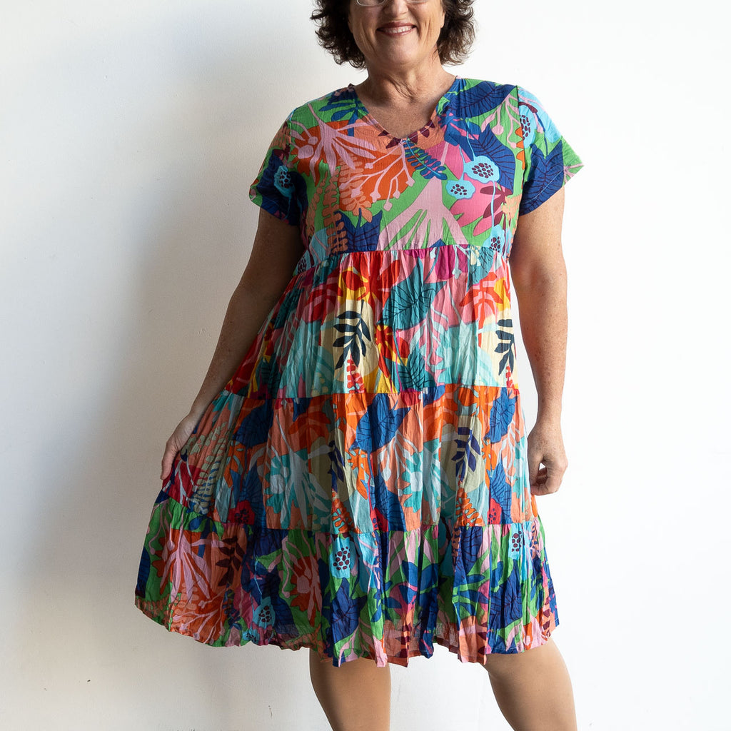 One Summer Tiered Smock Dress - Kaleidoscope