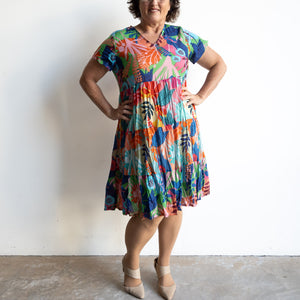 One Summer Tiered Smock Dress - Kaleidoscope