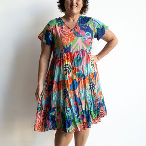 One Summer Tiered Smock Dress - Kaleidoscope