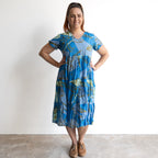 One Summer Tiered Smock Dress - Tigerlily Blue