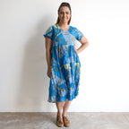 One Summer Tiered Smock Dress - Tigerlily Blue