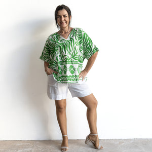 Linen Shorts by Orientique Australia - 6698