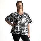Organic Cotton Boxy Top by Orientique Australia - Suriname Black - 42182