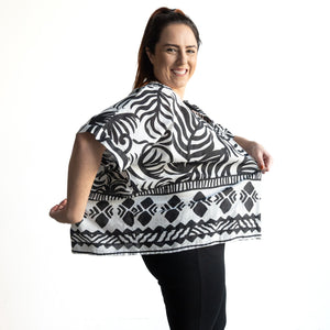 Organic Cotton Boxy Top by Orientique Australia - Suriname Black - 42182