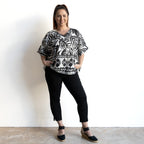 Organic Cotton Boxy Top by Orientique Australia - Suriname Black - 42182