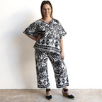 Organic Cotton Boxy Top by Orientique Australia - Suriname Black - 42182