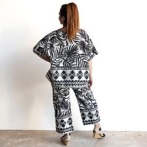 Organic Cotton Boxy Top by Orientique Australia - Suriname Black - 42182