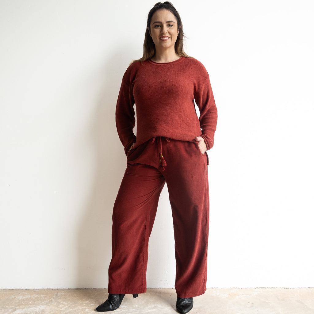 Cotton Corduroy Wide Leg Pant by Orientique Australia - 2680