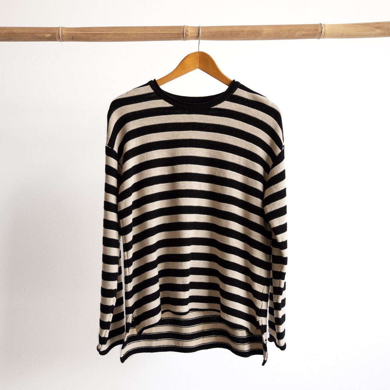 Organic Cotton Knit Jumper by Orientique - Stripe - 1328