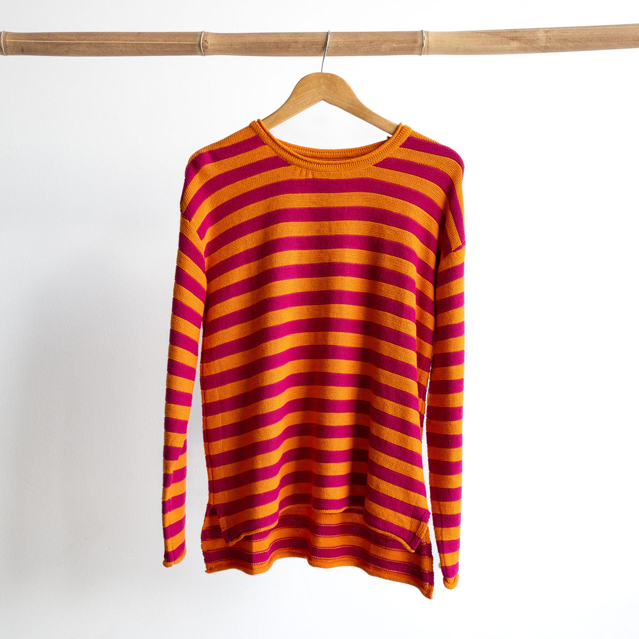 Organic Cotton Knit Jumper by Orientique - Stripe - 1328